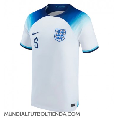 Camiseta Inglaterra John Stones #5 Primera Equipación Replica Mundial 2022 mangas cortas